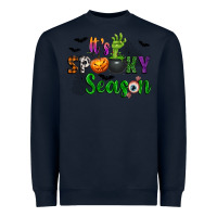 Navy It's Spooky Season Heavyweight Sweatshirt - texasbilliewilder