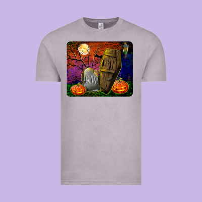Headstone And Coffin Mousepad Vintage Tee Designed By Bundleandbundleshop