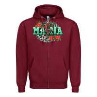 Burgundy Mama rock lightning bolt Mother's Day Zipper Hoodie - CowGirlArtShop