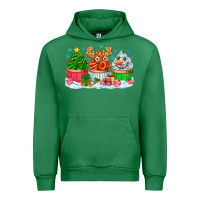 Emerald festive christmas cupcakes Urban Hoodie - CowhideDigitalArt