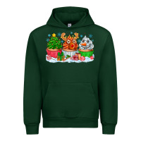 Forest Green festive christmas cupcakes Urban Hoodie - CowhideDigitalArt