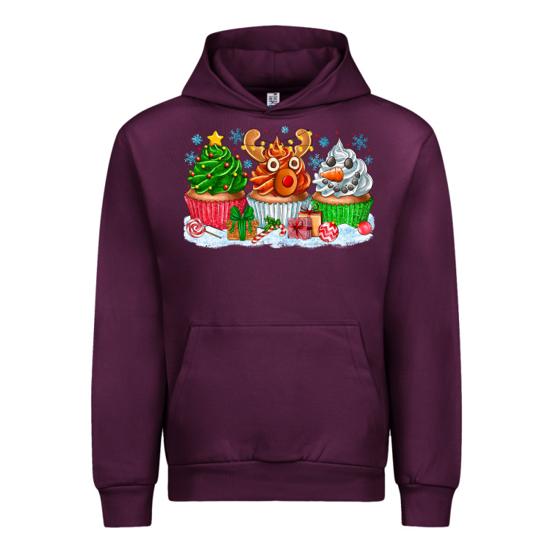 Festive Christmas Cupcakes Urban Hoodie by CowhideDigitalArt | Teevron