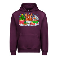 Mauve Wine festive christmas cupcakes Urban Hoodie - CowhideDigitalArt