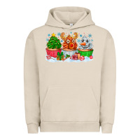 Pigment French Oak festive christmas cupcakes Urban Hoodie - CowhideDigitalArt