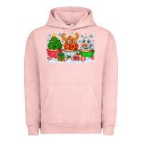 Pigment Salmon festive christmas cupcakes Urban Hoodie - CowhideDigitalArt
