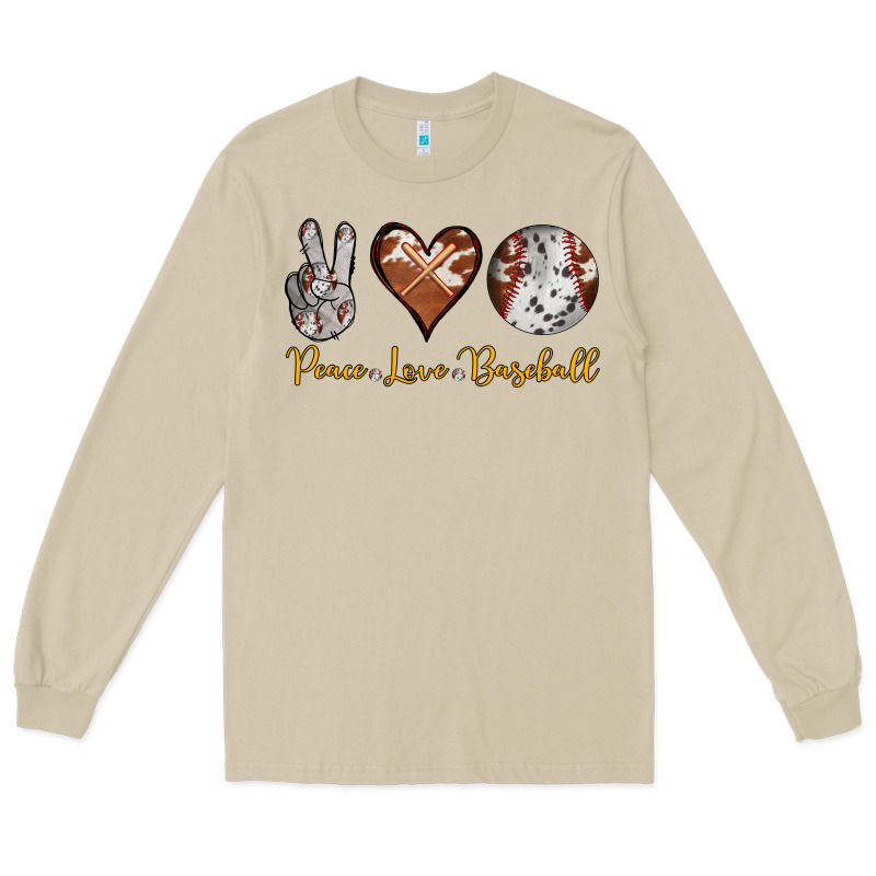 Peace Love Baseball Long Sleeve Tee by RanaPortraitStore | Teevron
