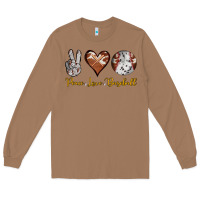 Toasted Coconut peace love baseball Long Sleeve Tee - RanaPortraitStore
