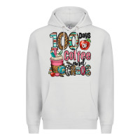 Dove Grey hundred days of coffee and chaos Premium Hoodie - OliviaCreatesArt