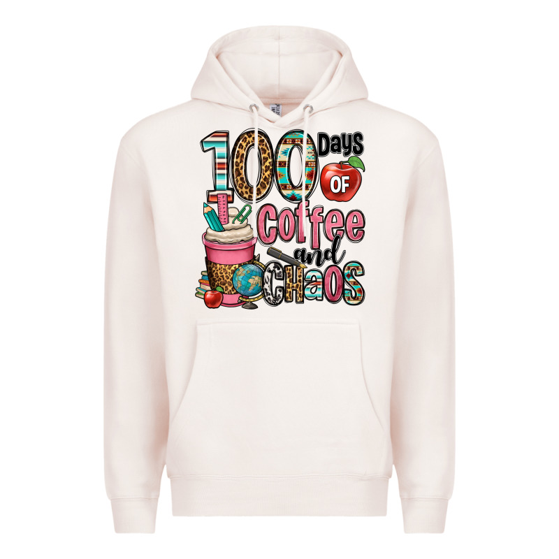 Hundred Days Of Coffee And Chaos Premium Hoodie by OliviaCreatesArt | Teevron