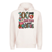 Pale Pink hundred days of coffee and chaos Premium Hoodie - OliviaCreatesArt