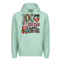 Seafoam hundred days of coffee and chaos Premium Hoodie - OliviaCreatesArt