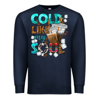 Navy cold like my soul coffee cups bbs Premium Sweatshirt - BundleAndBundleShop