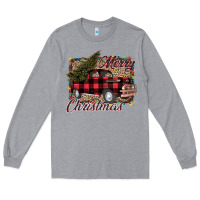Heather Grey Merry Christmas Truck Long Sleeve Tee - Bettercallsaul