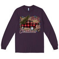Plum Merry Christmas Truck Long Sleeve Tee - Bettercallsaul