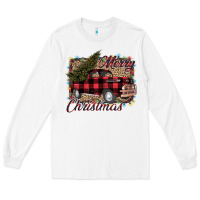 White Merry Christmas Truck Long Sleeve Tee - Bettercallsaul