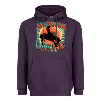 Plum American cowgirl 4th of july Heavyweight Hoodie - FaDigitalArtStudio