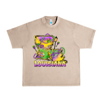 French Oak louisiana mardi gras state map Urban Heavy Tee - LillyAllenDesigns
