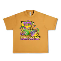 Peanut Butter louisiana mardi gras state map Urban Heavy Tee - LillyAllenDesigns