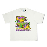 Pistachio louisiana mardi gras state map Urban Heavy Tee - LillyAllenDesigns