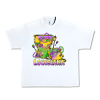 White louisiana mardi gras state map Urban Heavy Tee - LillyAllenDesigns