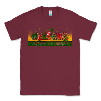 Burgundy christmas believe Classic Tee - BundleAndBundleShop