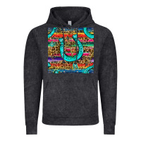 Vintage Black Western Horseshoe And Arrow With Leopard And Serape Seamless Pattern Vintage Hoodie - BundleAndBundleShop