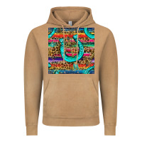 Vintage Camel Western Horseshoe And Arrow With Leopard And Serape Seamless Pattern Vintage Hoodie - BundleAndBundleShop