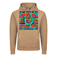 Vintage Coffee Western Horseshoe And Arrow With Leopard And Serape Seamless Pattern Vintage Hoodie - BundleAndBundleShop