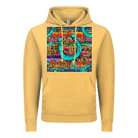 Vintage Mustard Western Horseshoe And Arrow With Leopard And Serape Seamless Pattern Vintage Hoodie - BundleAndBundleShop