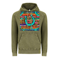 Vintage Olive Western Horseshoe And Arrow With Leopard And Serape Seamless Pattern Vintage Hoodie - BundleAndBundleShop