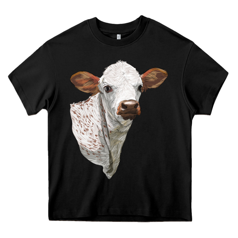 Texas Longhorn Calf Face Heavy Core Tee by LillyAllenDesigns | Teevron