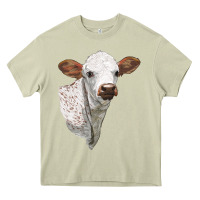 Mossy Texas Longhorn Calf Face Heavy Core Tee - LillyAllenDesigns