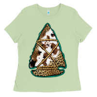 Matcha cowhide leopard arrowhead Ladies Tee - Jasminsmagicworld