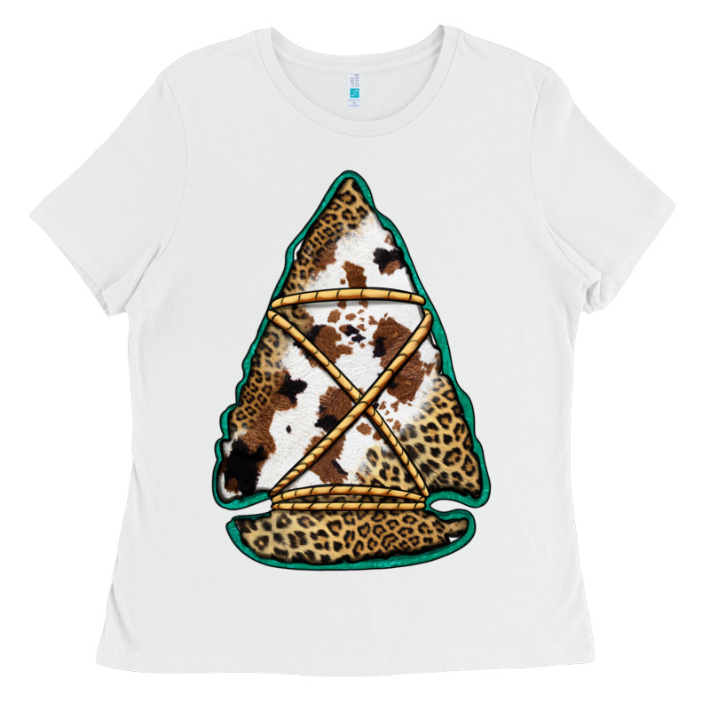 Cowhide Leopard Arrowhead Ladies Tee by Jasminsmagicworld | Teevron