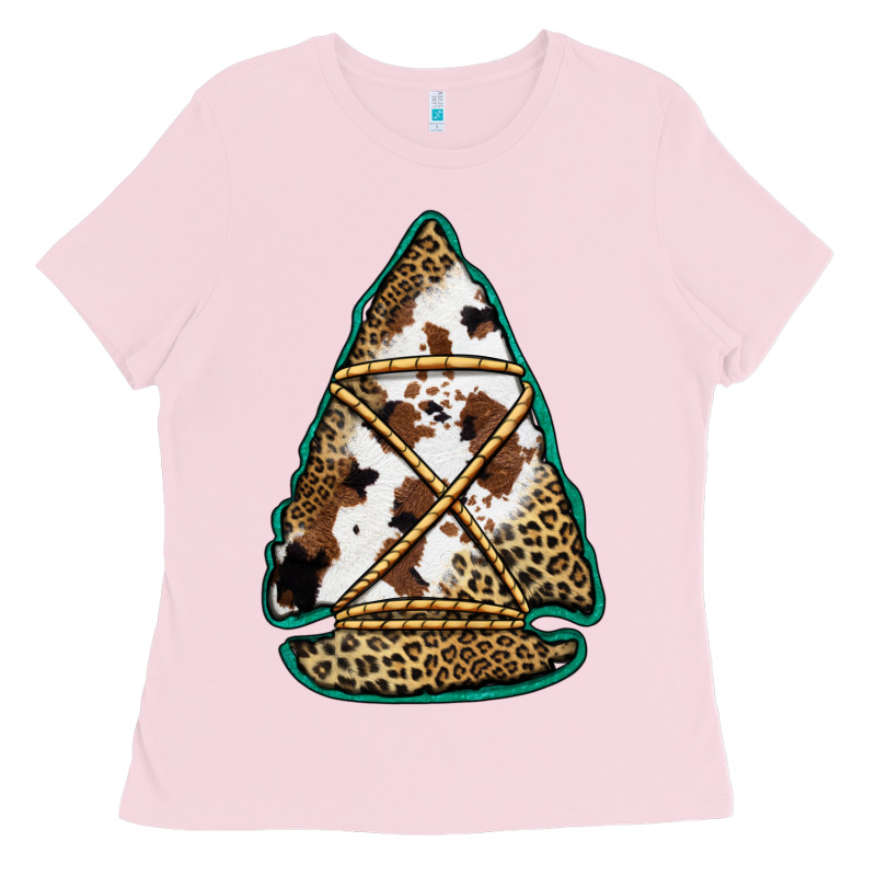 Cowhide Leopard Arrowhead Ladies Tee by Jasminsmagicworld | Teevron