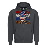 Smoke America with lightning bold Zipper Hoodie - CowGirlArtShop