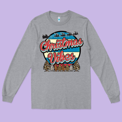 Christmas Vibes Long Sleeve Tee Designed By Bettercallsaul