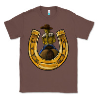Chestnut horseshoe and cowgirl Classic Tee - JahusDesignShop