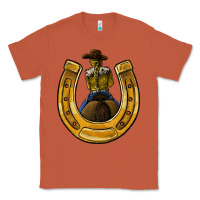 Copper horseshoe and cowgirl Classic Tee - JahusDesignShop