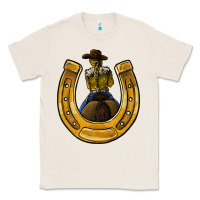 Natural horseshoe and cowgirl Classic Tee - JahusDesignShop