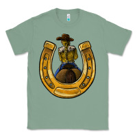 Sage horseshoe and cowgirl Classic Tee - JahusDesignShop