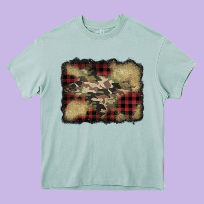 Buffalo Plaid Christmas Camouflage Glitter Background Heavy Core Tee Designed By Jasminsmagicworld