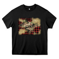 Black buffalo plaid christmas camouflage glitter background Heavy Core Tee - Jasminsmagicworld