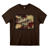 Chocolate Brown buffalo plaid christmas camouflage glitter background Heavy Core Tee - Jasminsmagicworld