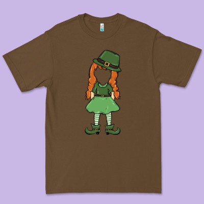 Leprechaun Girl Faceless Premium Tee Designed By Maliassmallbusiness