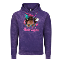 Cloud Purple Afro Bantu Knots Hairstyles Messy Bun With Clasp Bbs Vintage Hoodie - BundleAndBundleShop