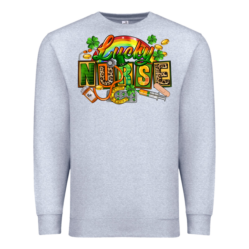Lucky Nurse  St. Patricks Day Premium Sweatshirt by FaDigitalArtStudio | Teevron