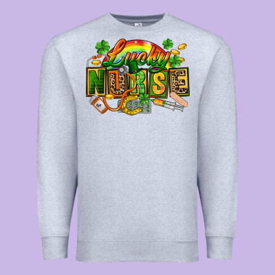 Lucky Nurse  St. Patricks Day Premium Sweatshirt Designed By Fadigitalartstudio