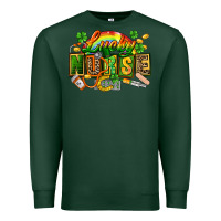 Sports Green lucky nurse  St. Patricks Day Premium Sweatshirt - FaDigitalArtStudio