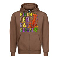 Chestnut Pinch peel eat repeat crawfish Zipper Hoodie - HowdyJamesFarm